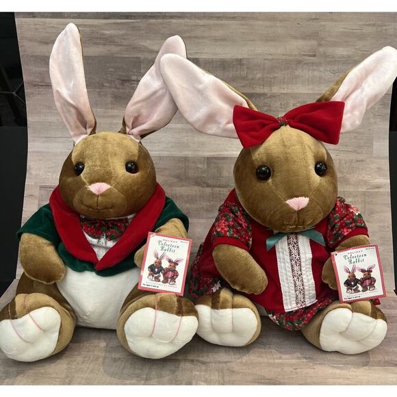 Velveteen Rabbit Boy Girl Bunny Holiday Plush Vtg 1995‎ Target 17” Commonwealth - Picture 1 of 10